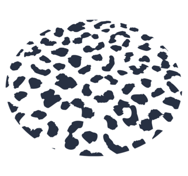 Circular leopard skin animal print carpet - TenStickers