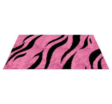 Pink tiger skin animal print carpet - TenStickers