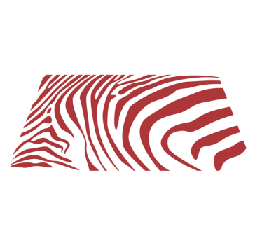 Red zebra stripes animal print carpet - TenStickers