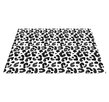 Leopard patterned aesthetic animal print vinyl rug - TenStickers
