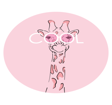 Cool giraffe animal print vinyl rug - TenStickers