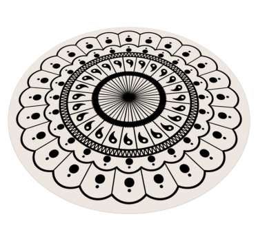 Circular boho mandala  bedroom carpet - TenStickers