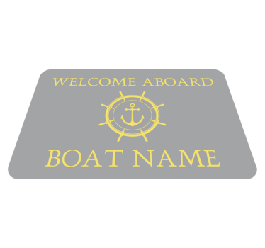 Pantone welcome aboard with name personalised vinyl rug - TenStickers