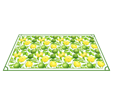 Lemons and Limes frame fruits vinyl rug - TenStickers