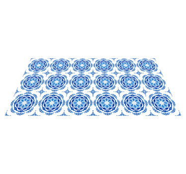 Naples circles tile effect vinyl rug - TenStickers