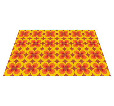 70s retro circles geometric carpets - TenStickers