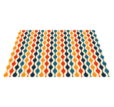 70s Wave retro rug - TenStickers