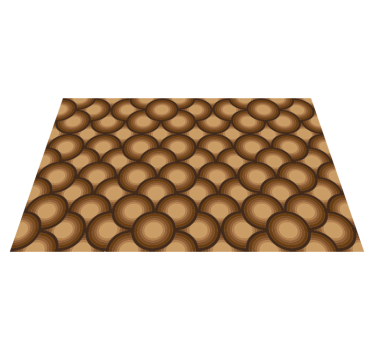 Brown suns vintage vinyl rug - TenStickers