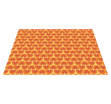 70s big waves retro rug - TenStickers