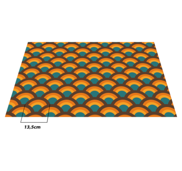 70s Rainbow waves vintage vinyl rug - TenStickers