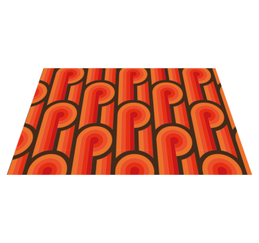 70s Orange knot retro rug - TenStickers