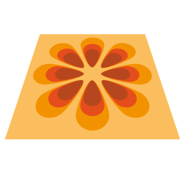 70s Single Flower flower rug - TenStickers