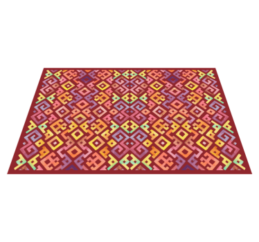 Red Mexican tiles vinyl mat - TenStickers