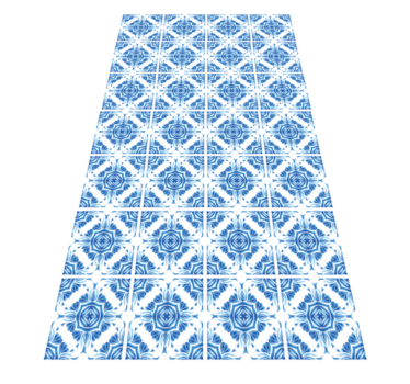Classic Blue Pattern stone effect vinyl rug - TenStickers