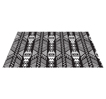 Tribal grey pattern bathroom vinyl rug - TenStickers