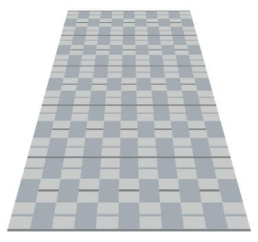Gray patterned squares living room vinyl rug - TenStickers