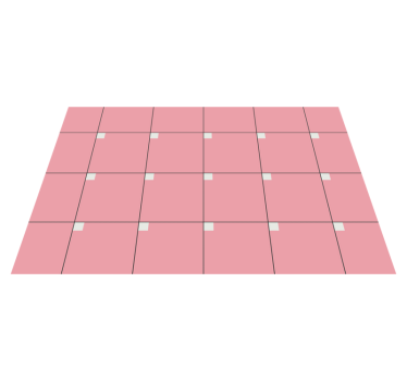Pink squares living room vinyl rug - TenStickers