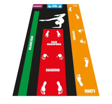 Gymnastics positions  kids vinyl carpet - TenStickers