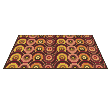 70s pop old circle patterns retro rug - TenStickers