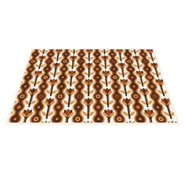 70s pop boogie flowers retro rug - TenStickers