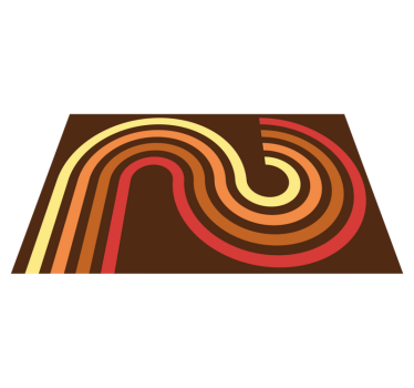 70s pop vintage rectangles retro rug - TenStickers