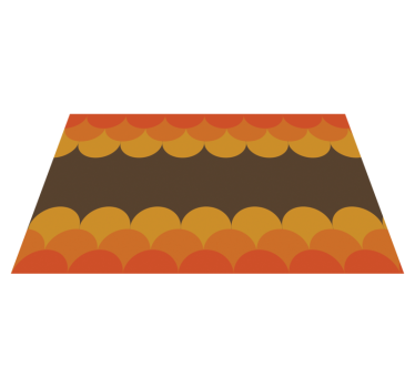 Retro wavy stripes vintage vinyl rug - TenStickers