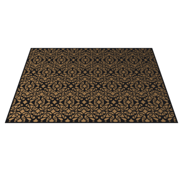 golden vintage pattern retro rug - TenStickers