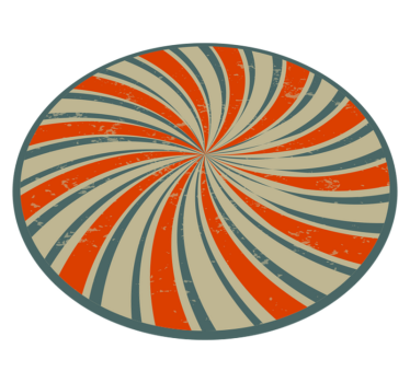 Spiral swirl design vintage vinyl rug - TenStickers