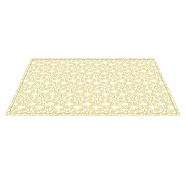 Elegant floral retro pattern vinyl rug - TenStickers