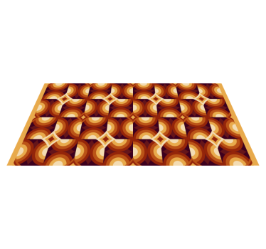 70's orange tiles vinyl mat - TenStickers