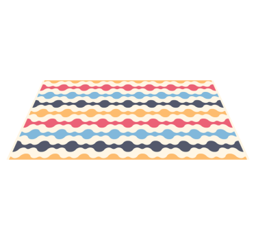 70's waves geometric carpets - TenStickers