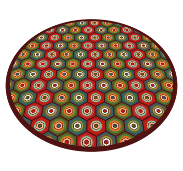 70's geometric pattern vinyl carpet - TenStickers