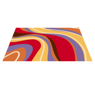 70's vintage pattern retro rug - TenStickers