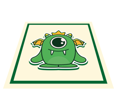 Cute monster troll ethnic style rugs - TenStickers