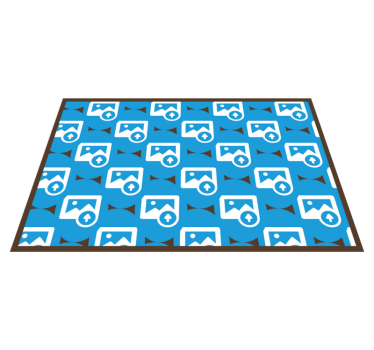 Personalised face rug personalised vinyl rug - TenStickers