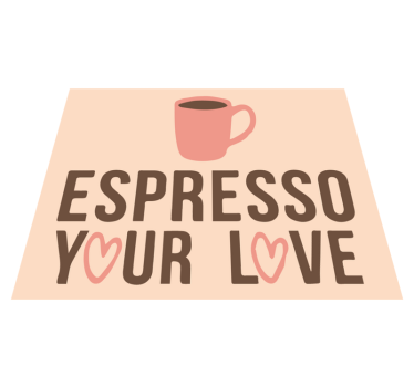 Espresso your love bespoke rugs - TenStickers