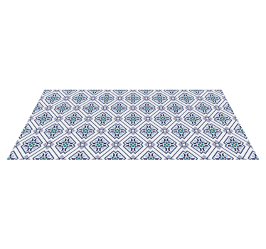 Tiled medallion design living room vinyl rug - TenStickers