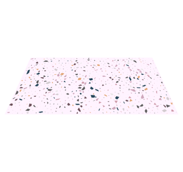 Classical pink terrazzo texture kitchen vinyl rug - TenStickers