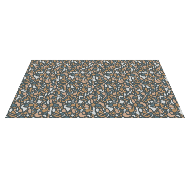Brown and blue terrazzo texture rug - TenStickers