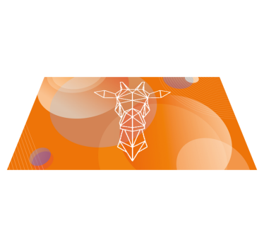 Giraffe on flash colours  nordic style rugs - TenStickers