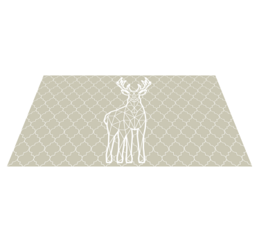 Bid majestic deer geometric  nordic style rugs - TenStickers