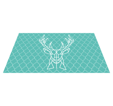 Deer head with triangles  nordic style rugs - TenStickers
