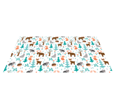 Forest animals playing baby mat - TenStickers