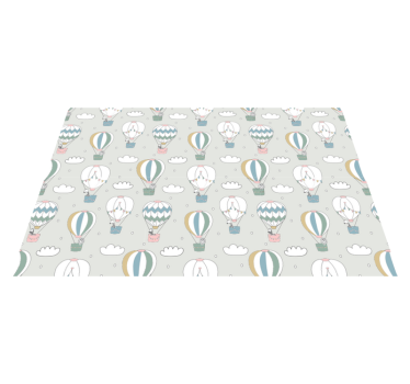 Animals party in air balloon baby mat - TenStickers