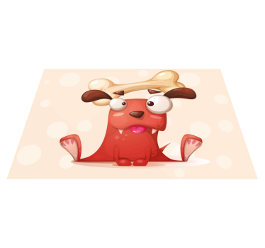 Crazy dog design carpet runners for halls - TenStickers