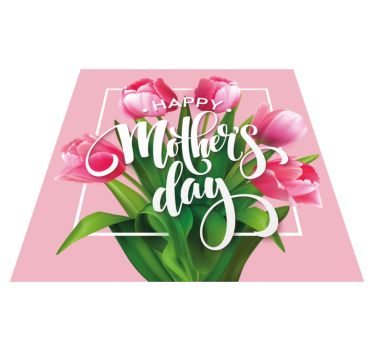 MOTHER'S DAY TULIPS flower vinyl rug - TenStickers