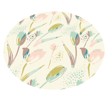 Tulip pattern flower rug - TenStickers