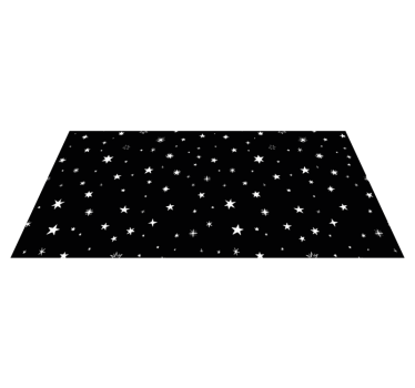 black and white stars patterns living room carpet - TenStickers