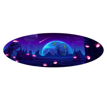Cartoon space surface star carpet - TenStickers