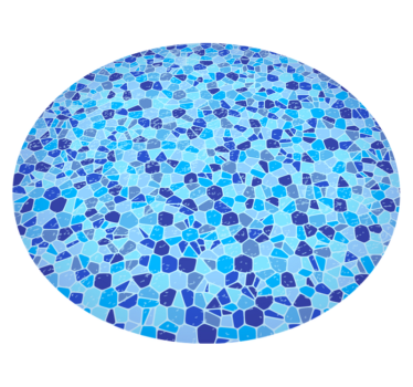 little pieces blue mosaic bathroom vinyl flooring - TenStickers